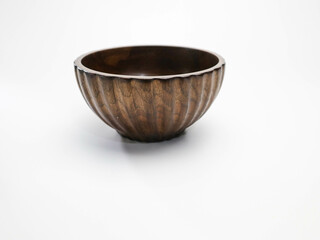 Aesthetic antique old bowl crafts from teak wood