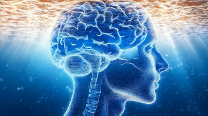 Obraz premium Brain scan displaying patterns indicative of dementia, illustrating the impact of cognitive decline on neural pathways and the importance of early detection and intervention in neurological health