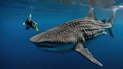 galapagos islands scuba diving with a school generate ai