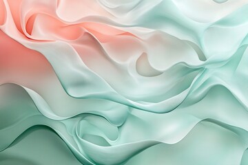 Fototapeta premium Elegant Waves of Soft Fabric in Gentle Hues
