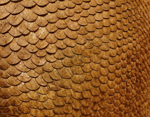 Naklejka premium Detailed snake scale texture. Close up of snake skin
