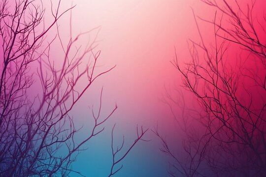 Vibrant Gradient Forest: A Colorful Abstract Nature Scene