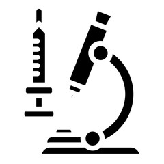 microscope icon isolated on white