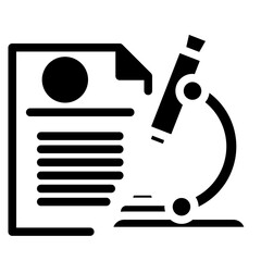 microscope icon isolated on white