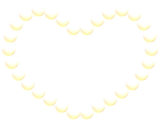 Pearl heart frame 3D coquette aesthetic style