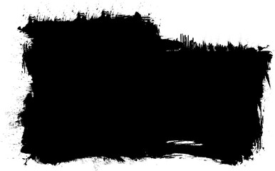 black brush painting banner label abstract background grunge graphic element