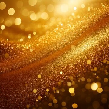 golden particles background, soft bokey