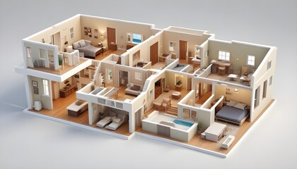 House 3d rendering design