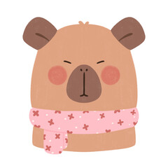 Capybara with scarf 