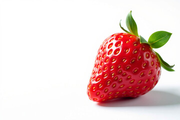 Fresh ripe strawberry isolated on a white background.