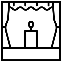 학교 생활 아이콘 강당 무대