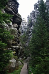 well-known high rocks in the Broumovsko protected landscape area