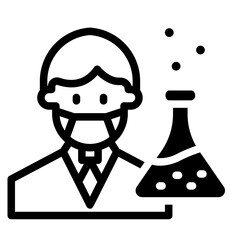 Chemist icon concept. Chemist vector sign, symbol, illustration.