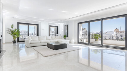 Fototapeta premium Modern Luxurious Interior Design of a Spacious Living Room