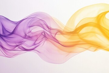 Ethereal Flow: A Fusion of Purple and Yellow Hues in Abstract Art