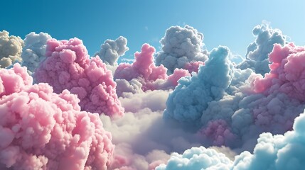 Whimsical Candy Cloud in a Vibrant Sky