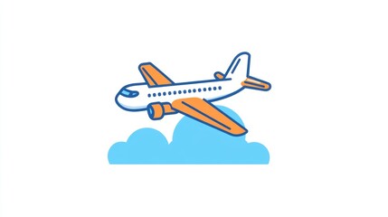 Airplane Flying Above a Cloud