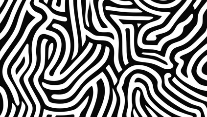 Obraz premium Black and white abstract pattern resembling zebra stripes