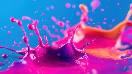 Neon-colored paint splashes forming abstract shapes in mid-air, symbolizing the power of imagination