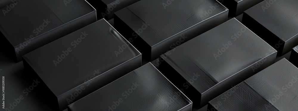 Poster Black background with diagonal grid for design. Banner template with white space in the center for text. Perfect for minimalist abstract wallpaper and contemporary graphic design.