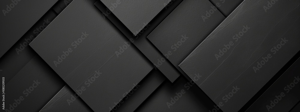 Poster diagonal grids on a black background, minimalist design banner template with white space for text. s