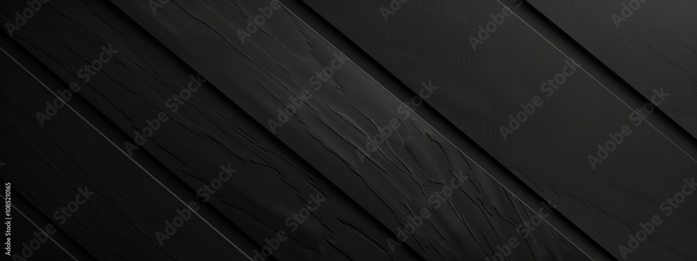 Poster Black Background with Diagonal Lines Converging Towards the Center for Design, Featuring White Space in the Center for Text. Ideal for Banner Templates and Digital Projects.