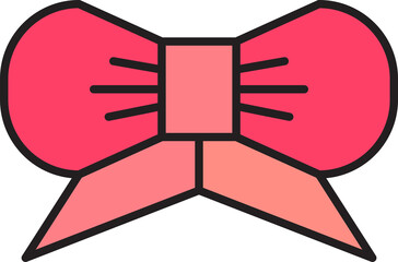 Pink Bow Tie Illustration
