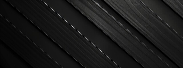 Obraz premium Minimalist diagonal lines wallpaper on a black background. Banner template with white space for text, ideal for modern and professional design purposes.