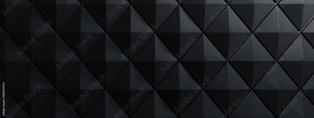 Poster diamond grid on a black background, minimalist design banner template with white space for text. per