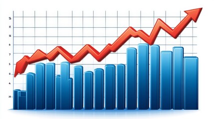 Stock Market Volatility Chart in Bright Lighting