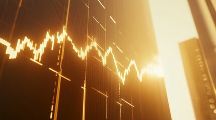 Upward Trend Graph with Bright Background and Lines