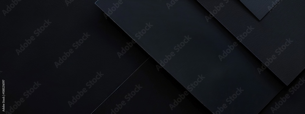 Aufkleber photo of black background with geometric elements for design, featuring white space in the center fo