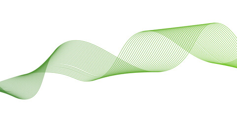 Modern abstract green wave liquid lines background.dots on a whit clean and fresh background,Frequency sound wave lines and technology curve lines,green wave lines frame,