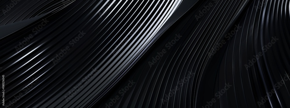 Poster photo of black background with geometric grids and patterns for design, banner template, white space