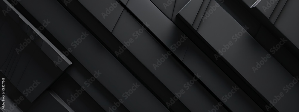 Poster photo of black background with geometric patterns for design, featuring white space in the center fo