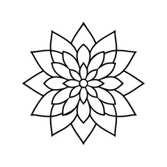 Mandala Line Art Design - Elegant and Intricate Printable