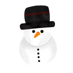 snowman isolated on white Illustration 