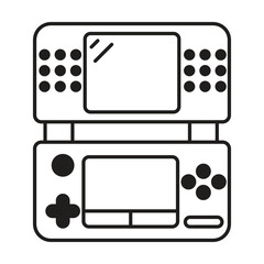Game console icon vector on white background