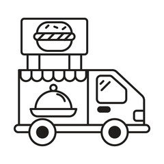 Food Truck icon vector on white background