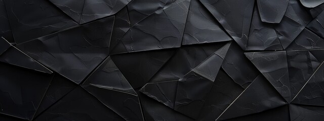 Fototapeta premium Black background with intersecting lines. Banner template with white space in the center for text. Ideal for abstract minimalist wallpaper and contemporary web design projects.