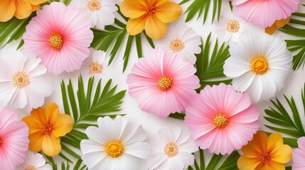 A colorful bouquet of flowers with a white background