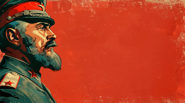 Design of a propaganda banner with copy space