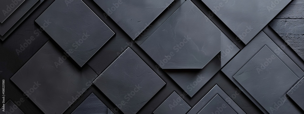 Aufkleber abstract minimalist wallpaper with intricate geometric details on black background. ideal for modern