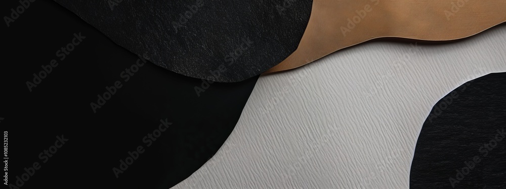 Poster black background with irregular curves for design, banner template. white space in the center of the