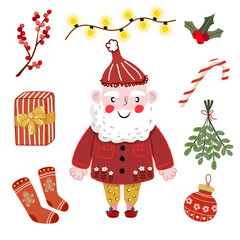 set of christmas icons