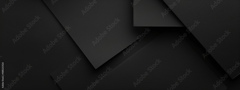 Poster geometric shapes on dark background with copy space for design. ideal for modern banner templates, a