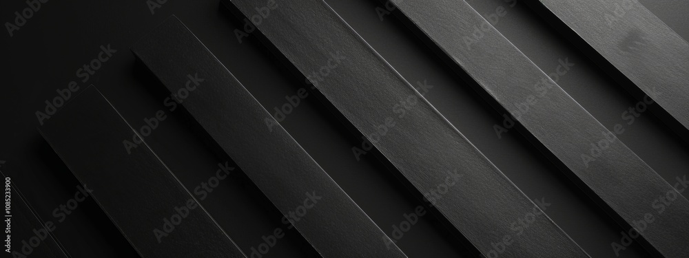 Poster Photo of Black Background with Linear Elements for Design, Featuring White Space in the Center for Text. Ideal for Banner Templates and Digital Projects. Abstract Minimalist Wallpaper.