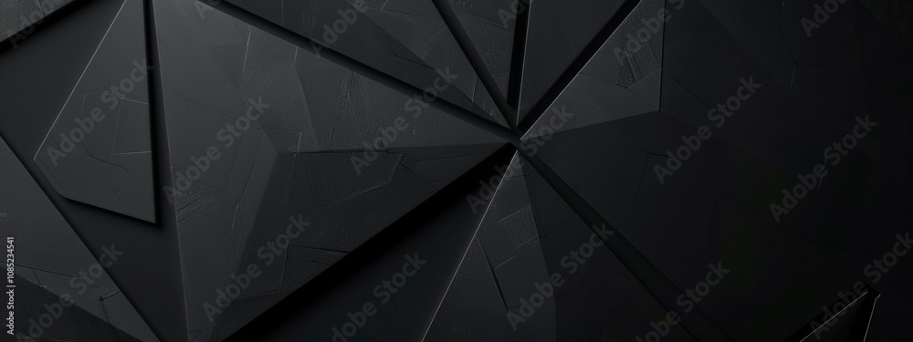 Poster Black Background with Radial Lines and Circles for Design Banner Template, Featuring Abstract Minimalist Wallpaper with Copy Space on Black Background