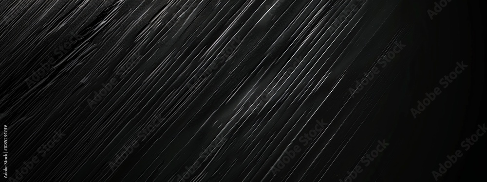 Poster Black background with linear patterns. Banner template with white space in the center for text. Suitable for abstract minimalist wallpaper and modern graphic design projects.