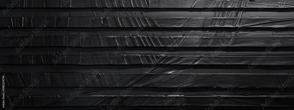 Poster Black background with linear patterns. Banner template with white space in the center for text. Suitable for abstract minimalist wallpaper and modern graphic design projects.